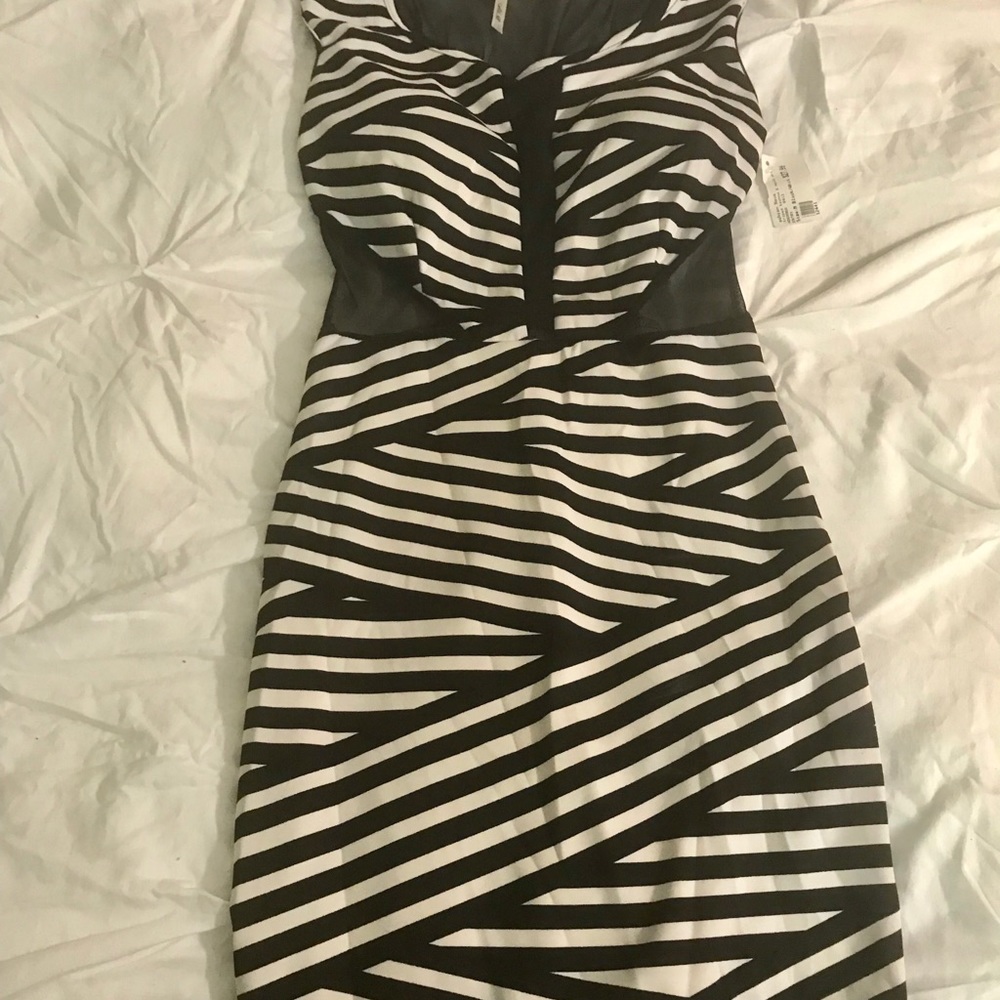 Striped cut out dress